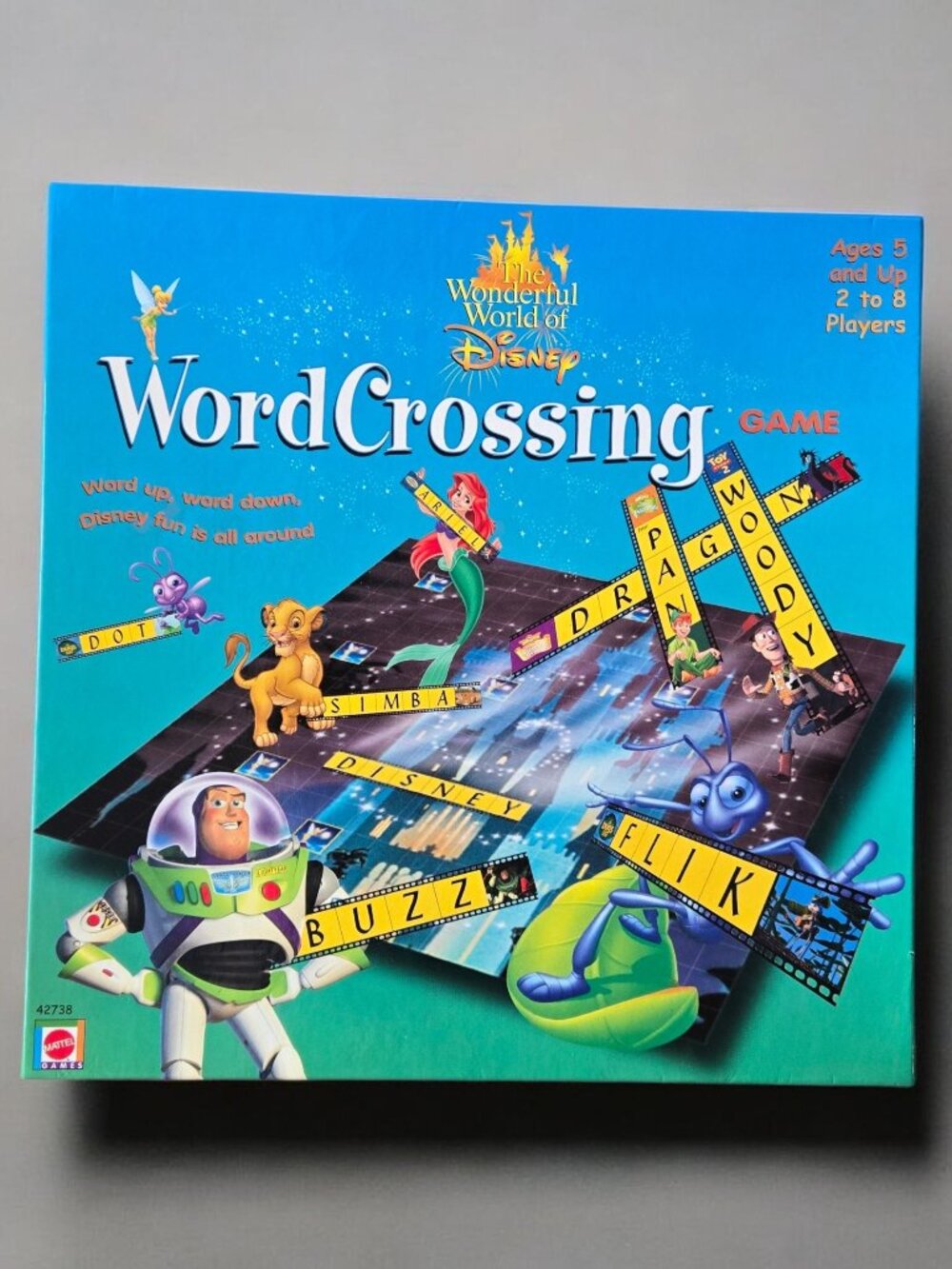 Disney Word Crossing Game - 2000 Vintage - Mattel